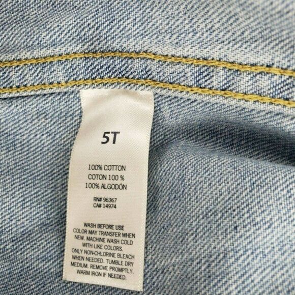 Osh Kosh B' Gosh Girls Blue Jean Jacket Light Wash - Picture 5 of 7